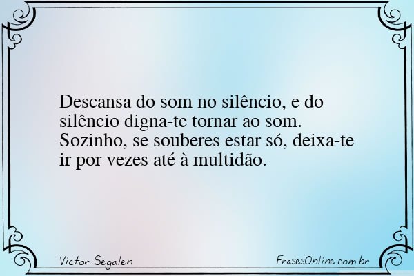 Frase de Victor Segalen