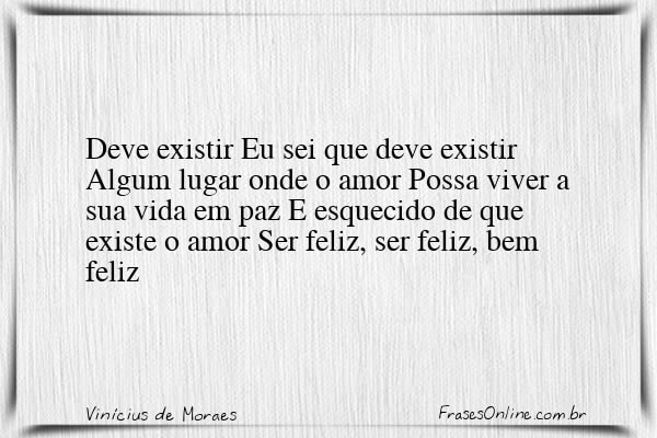 Frase de Vinícius de Moraes