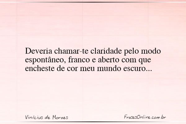 Frase de Vinícius de Moraes