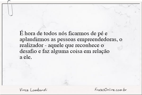 Frase de Vince Lombardi