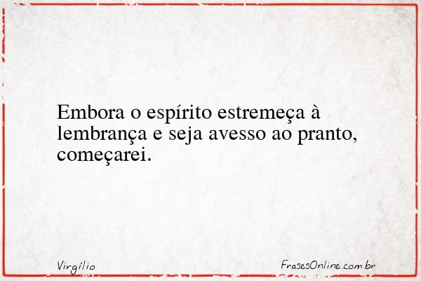 Frase de Virgílio