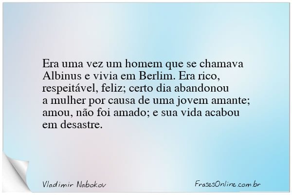Frase de Vladimir Nabokov