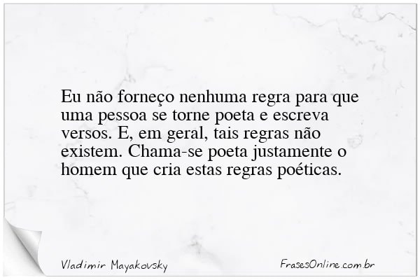 Frase de Vladimir Mayakovsky