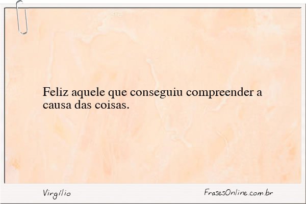 Frase de Virgílio