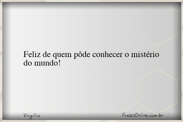 Frase de Virgílio