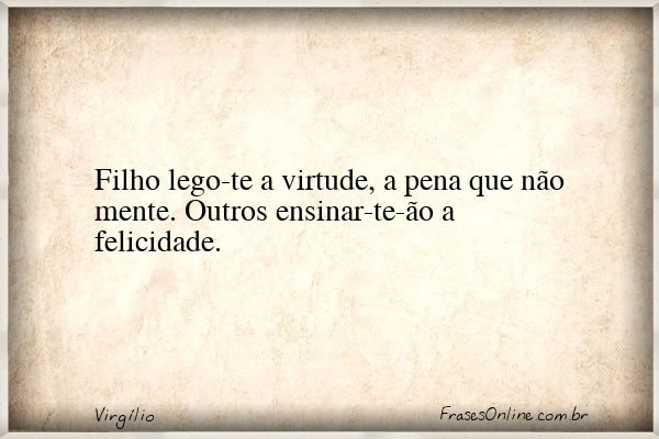 Frase de Virgílio