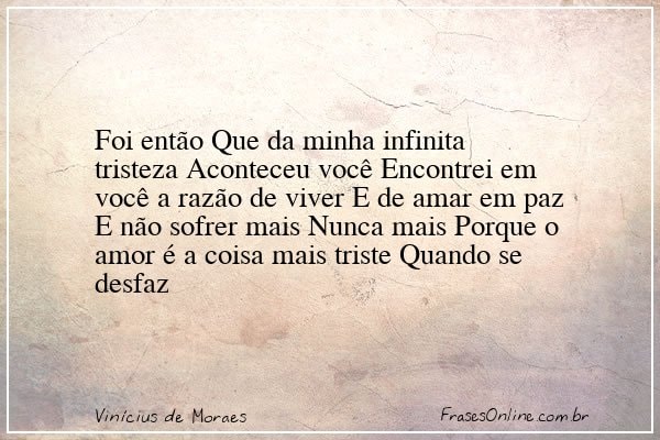 Frase de Vinícius de Moraes
