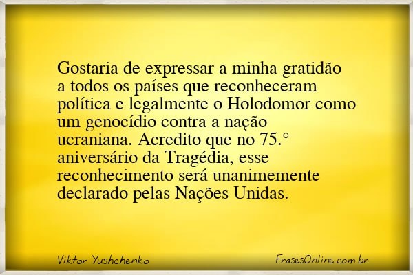 Frase de Viktor Yushchenko