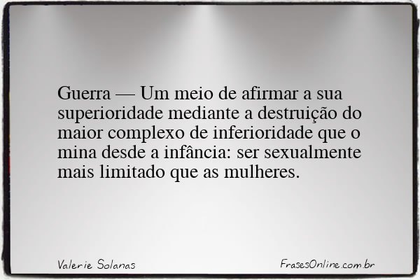 Frase de Valerie Solanas