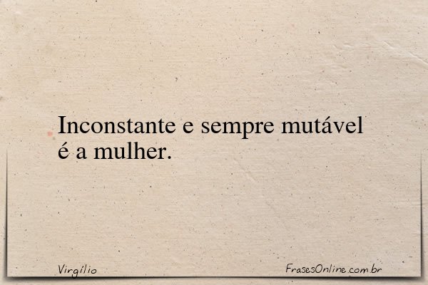 Frase de Virgílio