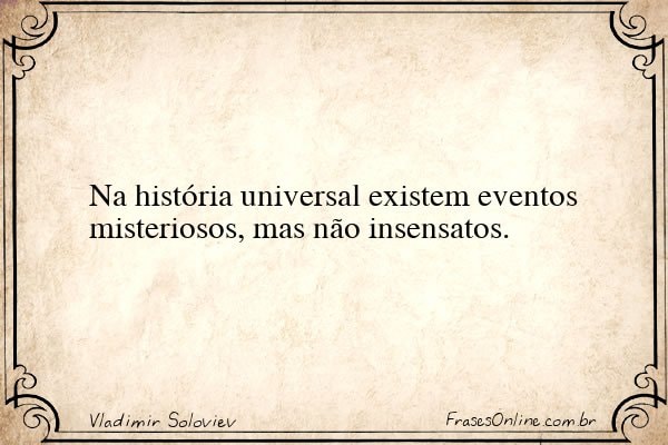 Frase de Vladimir Soloviev