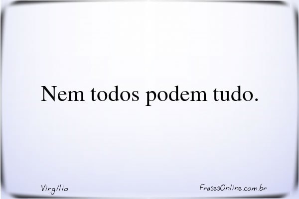 Frase de Virgílio