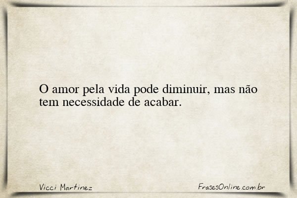 Frase de Vicci Martinez
