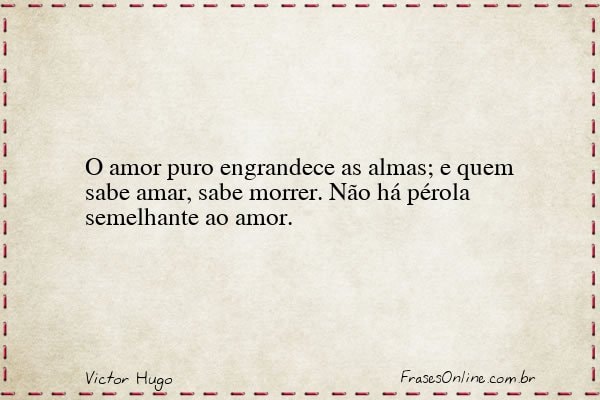 Frase de Victor Hugo