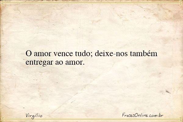 Frase de Virgílio