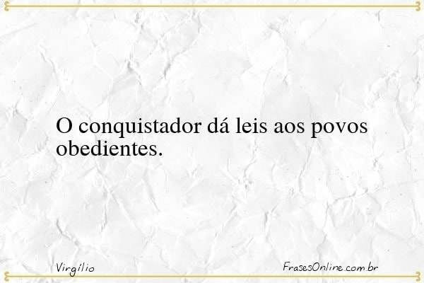 Frase de Virgílio