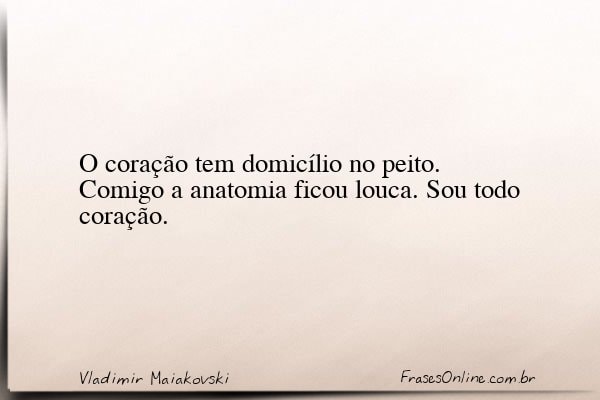 Frase de Vladimir Maiakovski