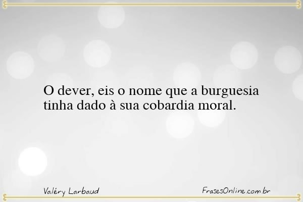 Frase de Valéry Larbaud