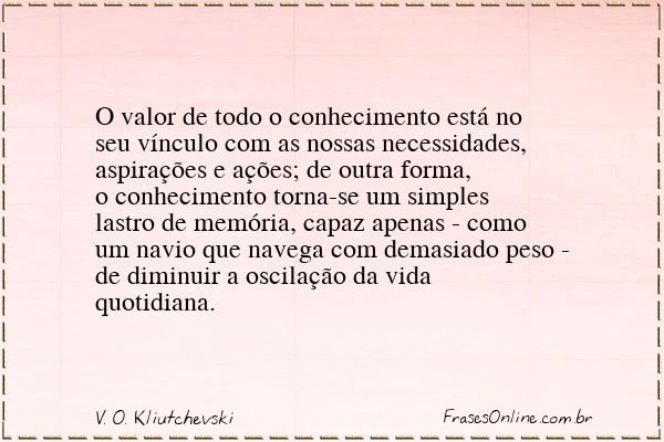 Frase de V. O. Kliutchevski