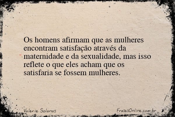 Frase de Valerie Solanas
