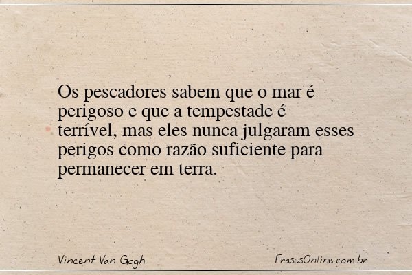 Frase de Vincent Van Gogh