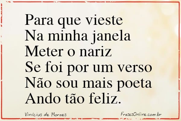 Frase de Vinícius de Moraes