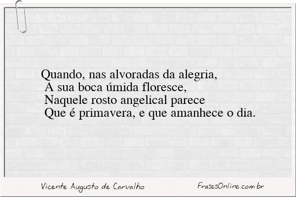Frase de Vicente Augusto de Carvalho