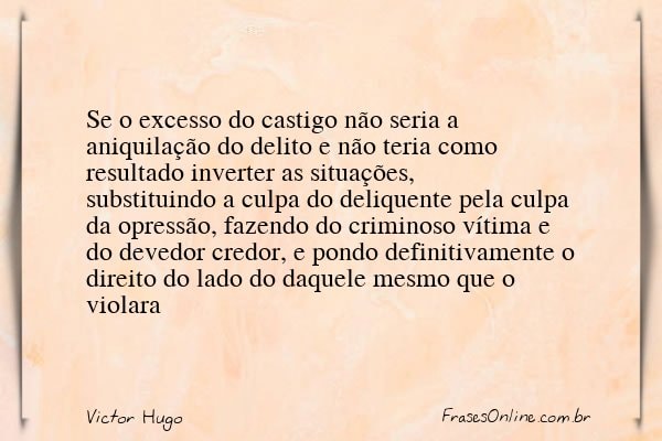 Frase de Victor Hugo