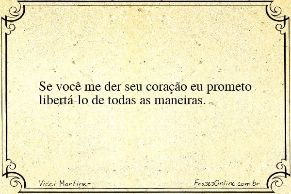 Frase de Vicci Martinez