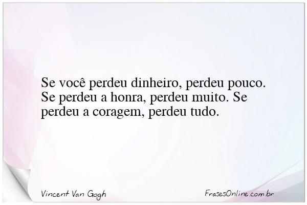 Frase de Vincent Van Gogh