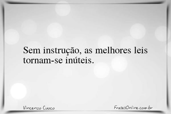 Frase de Vincenzo Cuoco