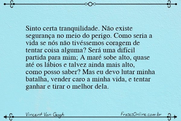 Frase de Vincent Van Gogh