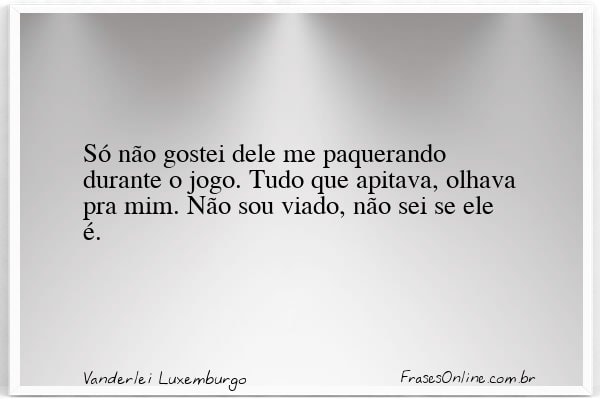 Frase de Vanderlei Luxemburgo