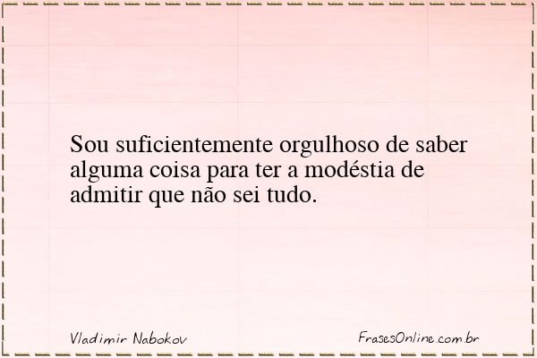 Frase de Vladimir Nabokov