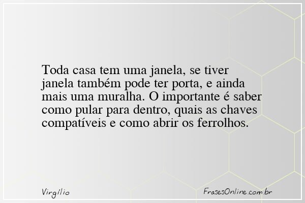 Frase de Virgílio