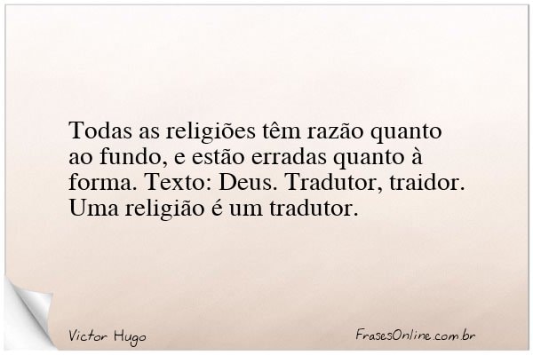 Frase de Victor Hugo