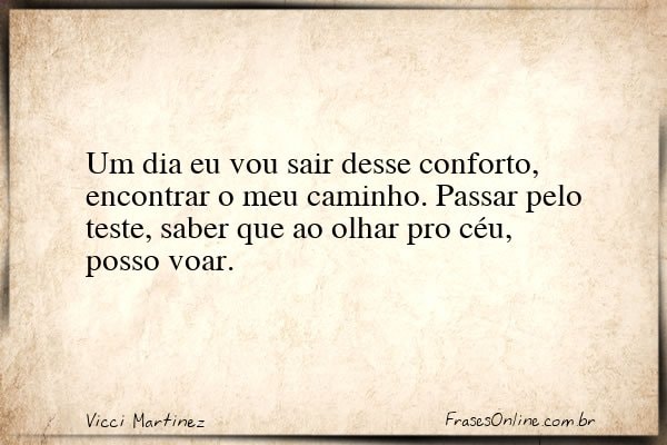 Frase de Vicci Martinez