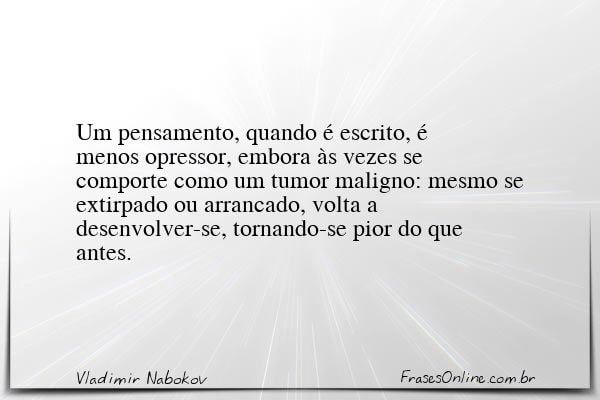 Frase de Vladimir Nabokov