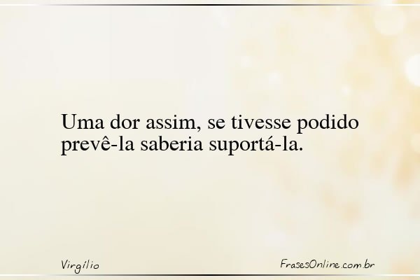 Frase de Virgílio