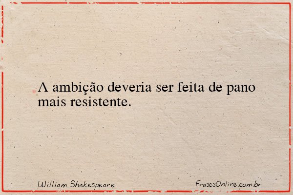 Frase de William Shakespeare