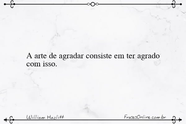 Frase de William Hazlitt
