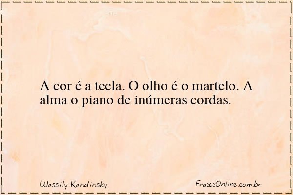 Frase de Wassily Kandinsky