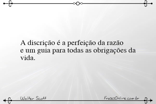 Frase de Walter Scott