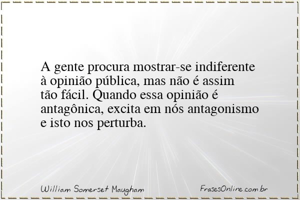 Frase de William Somerset Maugham
