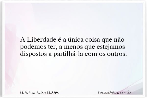 Frase de William Allen White