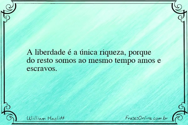 Frase de William Hazlitt