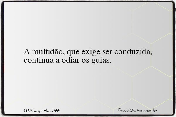 Frase de William Hazlitt
