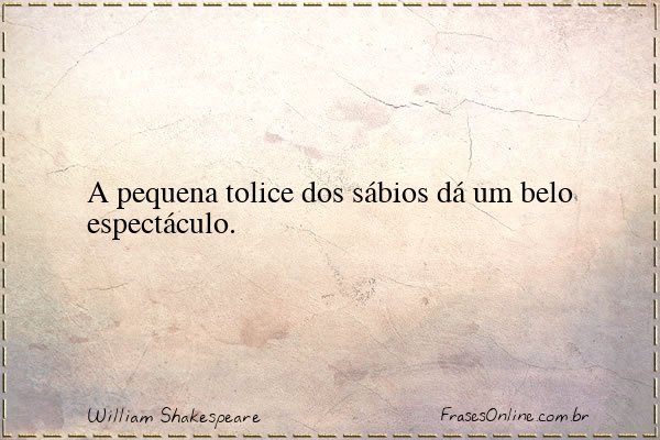 Frase de William Shakespeare