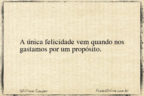 Frase de William Cowper
