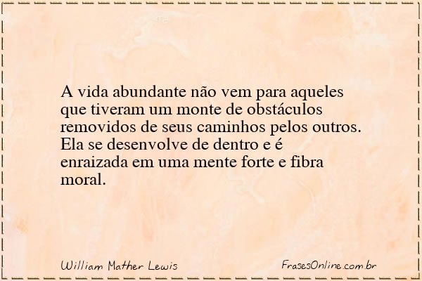 Frase de William Mather Lewis